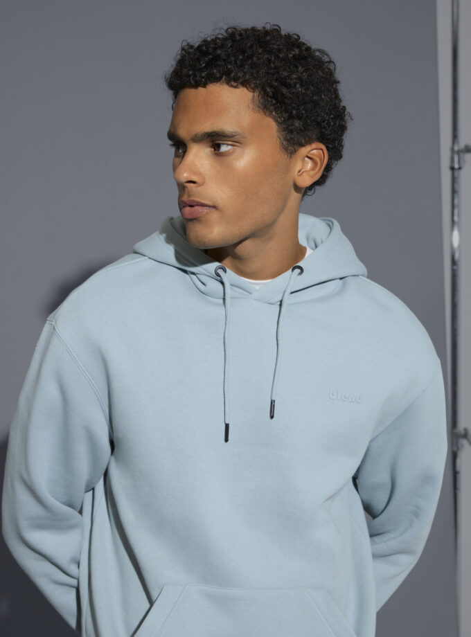 HOODIE SWEATSHIRT - 20712536 - BABY BLUE