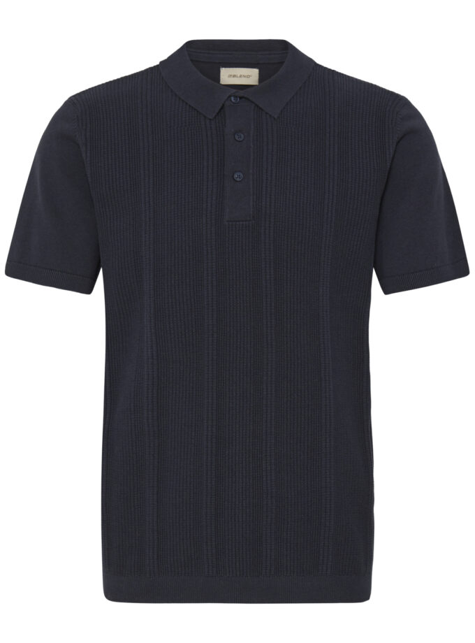 KNIT POLO SHORT - 20720438 - BLACK