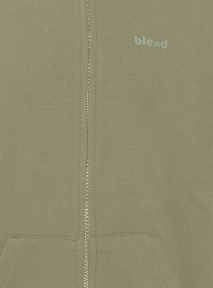 ZIP- UP HOODIE - 20714494 - KHAKI