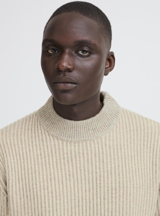 KNIT SWEATER - 20720335 - ECRU MELANGE