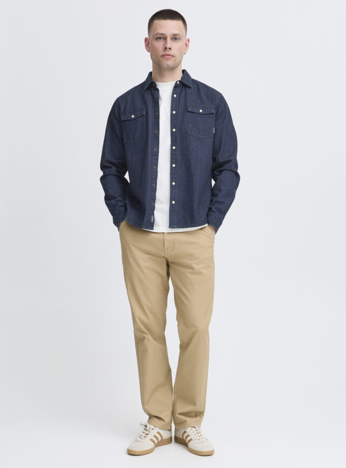 DENIM SHIRT - 20718543 - DARK BLUE