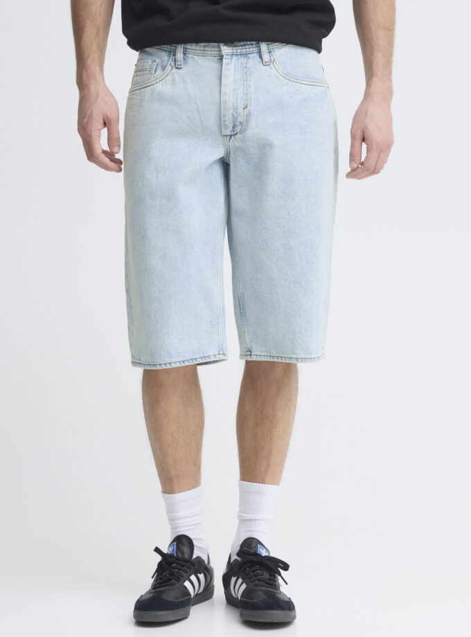 DENIM SHORTS LOOSE FIT - 20720244 - LIGHT BLUE