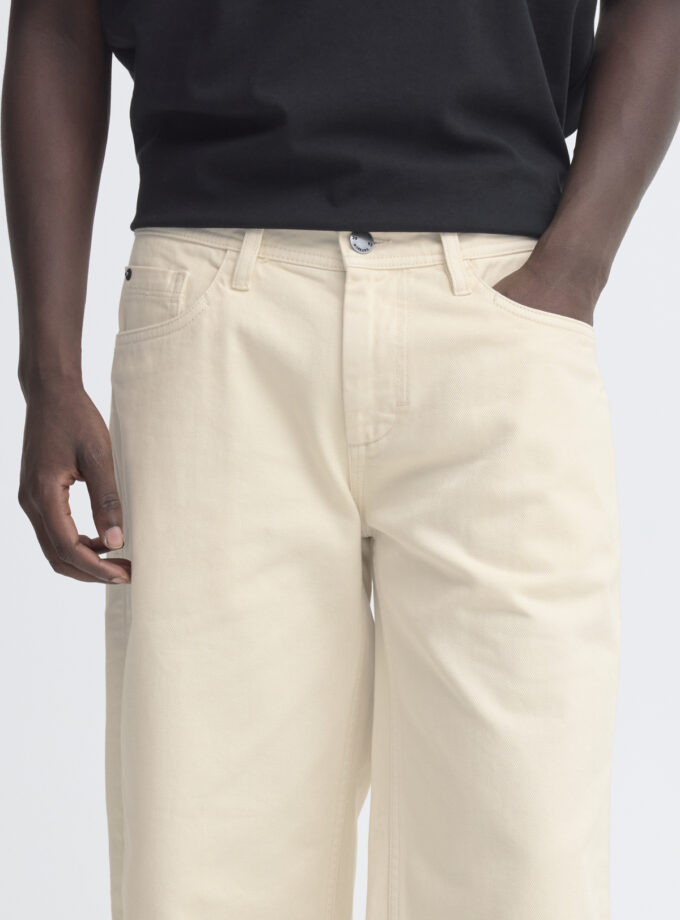 DENIM SHORTS LOOSE FIT - 20720244 - ECRU